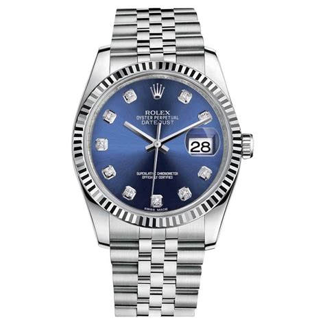 116234 rolex blauw lady